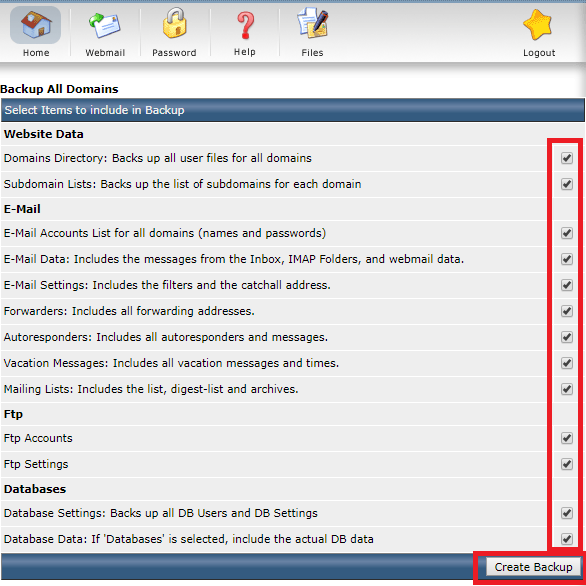 Backup và restore website sử dụng DirectAdmin