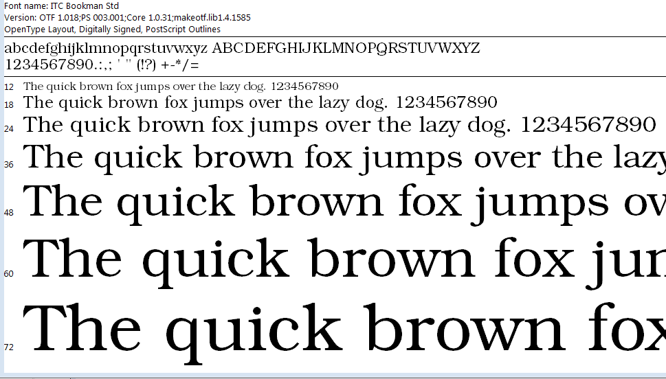 Font Bookman