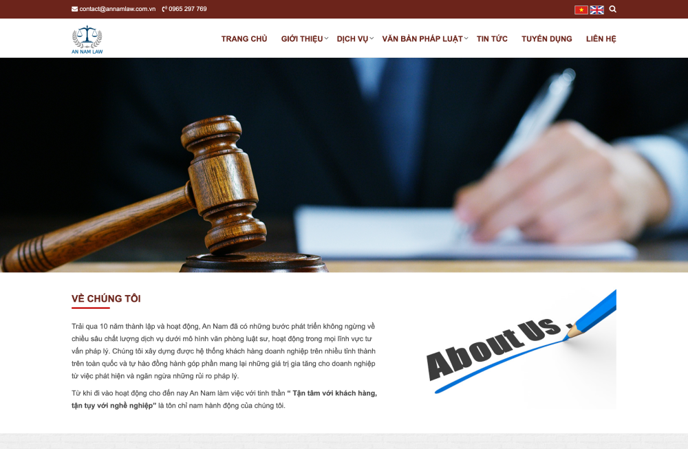 Thiết kế website công ty luật, văn phòng luật sư
