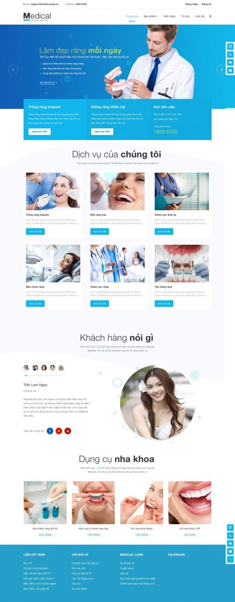 Website phòng khám nha khoa