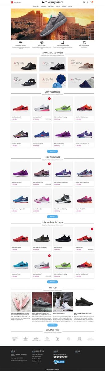 Thiết kế website bán giày dép