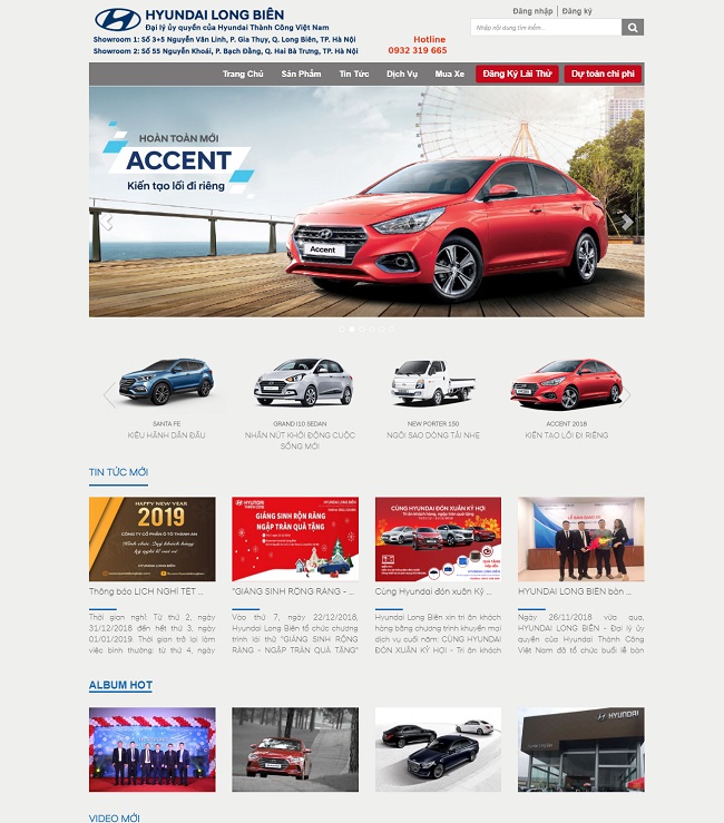 Thiết kế website đại lý ô tô